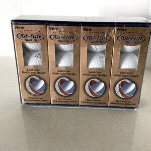 NEW 12 Top Flite Solid Core Golf Balls 4 Packages of 3 Balls. Tour Performance